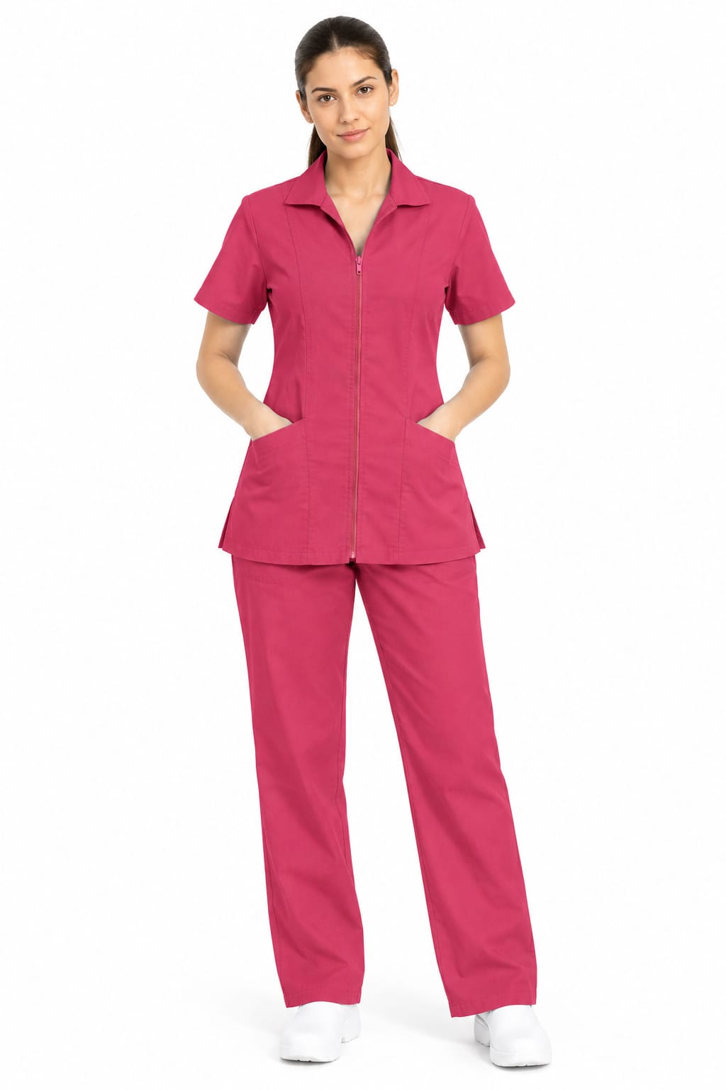 Uniforme Salmon Cuello Amanda California Licrado Lafayette - Imagen 1