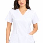 Blusa Blanca Cuello Cruzado Universal Lycra