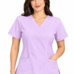 Blusa Lila Cuello Cruzado Lycra Importado